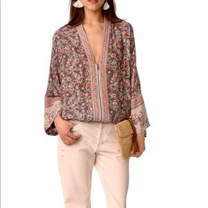 Free People Wildflower Cinched Kimono Jacket